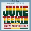 June Teenth Know Your History Svg