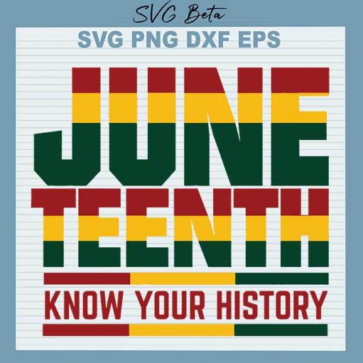 June teenth know your history svg