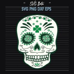 Sugar Skull ST Patricks Day svg