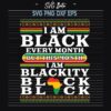 I am black every month svg