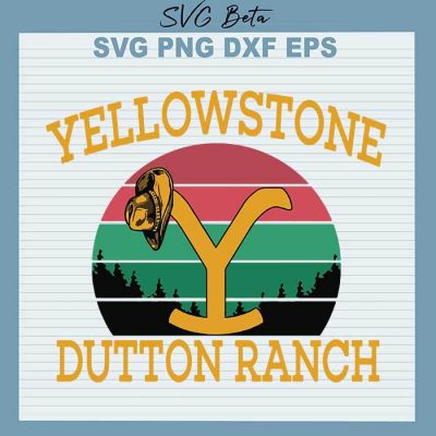 Yellowstone dutton ranch logo SVG file for craft and handmade products