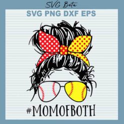 Softball mom of both svg
