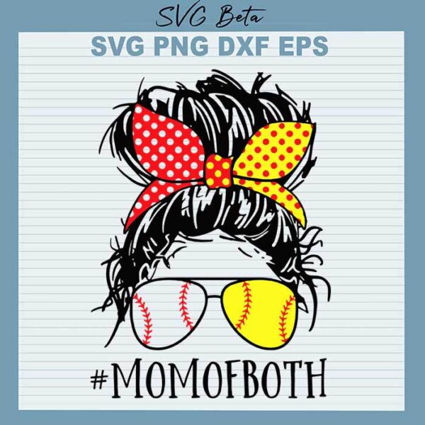 Softball mom of both svg