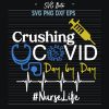 Crushing covid day by day svg