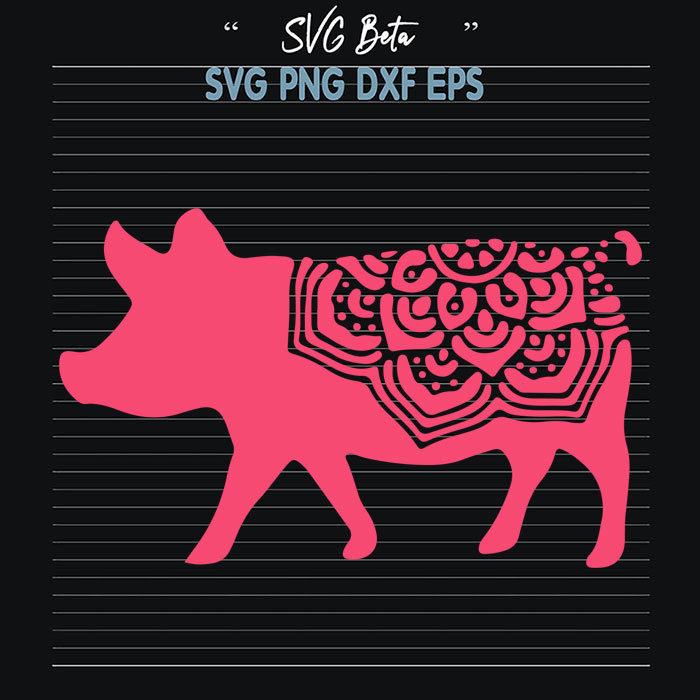 Download Mandala Pig Svg File For Craft Handmade Cricut Products