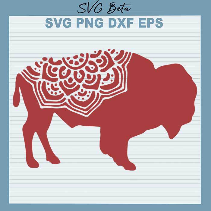 Download Mandala Bison Svg File For Craft Handmade Cricut Products