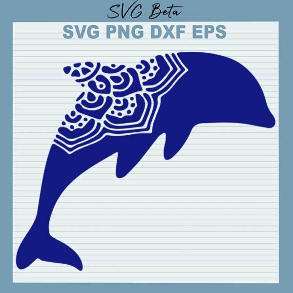 Mandala Dolphin svg