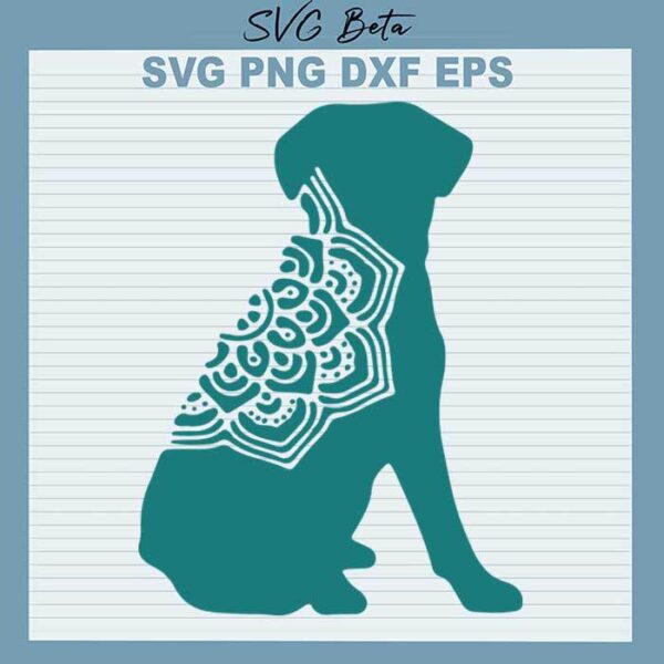 Mandala Dog svg
