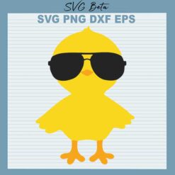 Baby chick wearing glasses svg
