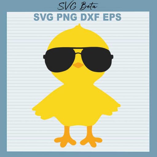 Baby chick wearing glasses svg