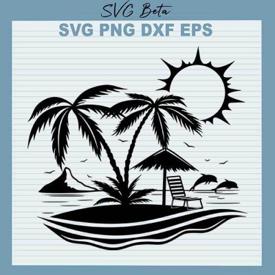 Beach Summer SVG file for craft handmade cricut products