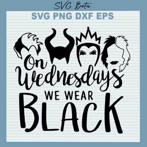 On Wednesday we wear black svg