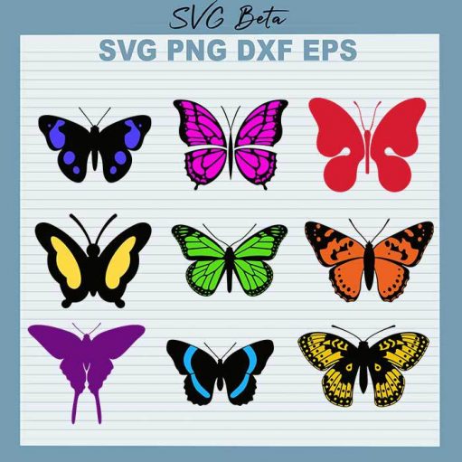 9 Butterfly Bundle Svg