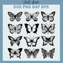 12 butterfly bundle svg