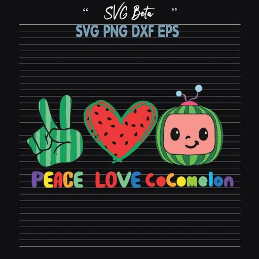 Peace Love Cocomelon Svg
