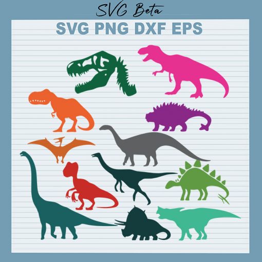 Dinosaur Bundle SVG file for craft handmade cricut products