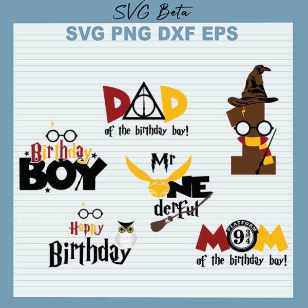 Mom Dad of birthday boy svg