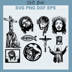 Jesus Face Bundle svg