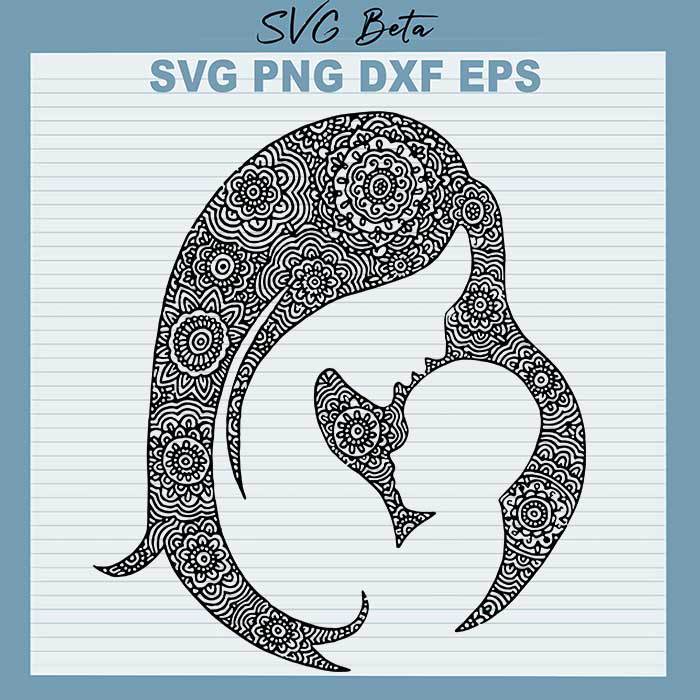 Download Mandala Mom And Son Svg File For Craft Handmade Cricut Products