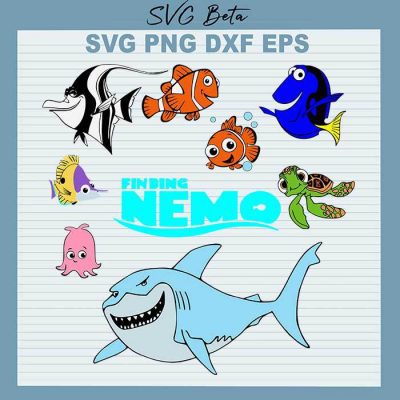 Disney Finding Nemo SVG file for craft handmade cricut products