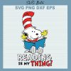 Snoopy Reading Is My Thing svg