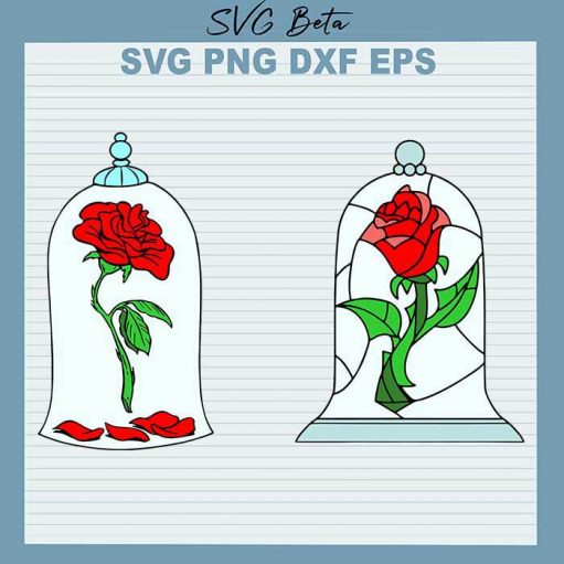 Beauty And The Beast Rose Svg