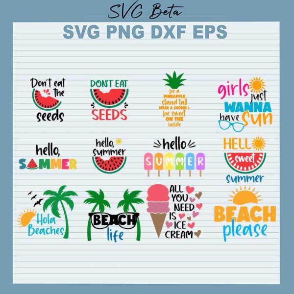 Beach please summer bundle svg