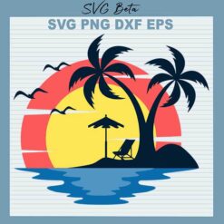 Sun beach svg