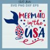 Mermaid In The Usa Svg