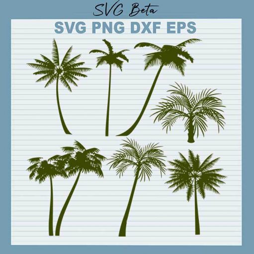 Coconut tree bundle svg