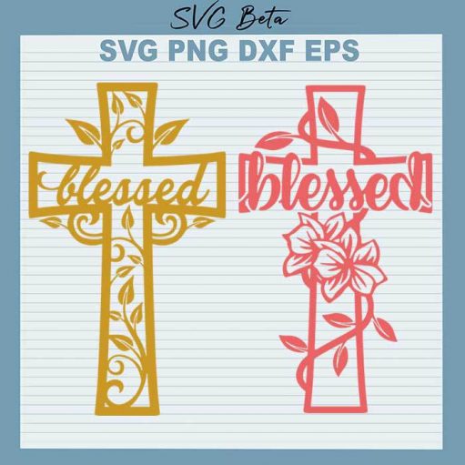 Blessed Jesus Cross Svg
