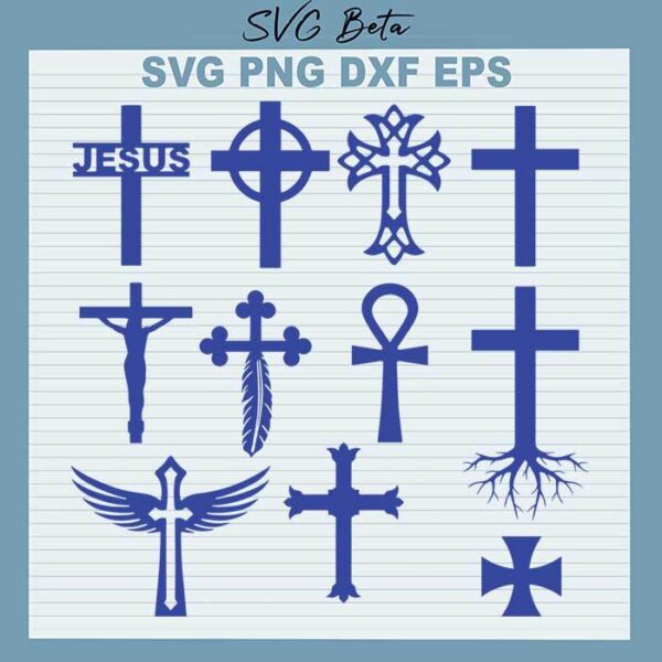 Jesus cross bundle svg