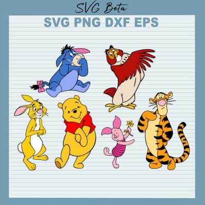 Disney Winnie The Pooh And Friend SVG File Craft Handmade Cricut Products