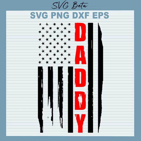 Daddy American flag svg