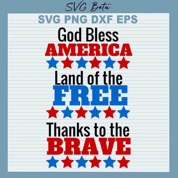 God bless America svg