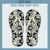 Beach zentangle flip flops svg