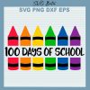 100 Days Of School Crayon Svg
