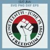 Freedom Hand Juneteenth svg