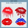 Dripping Red Lips Bundle Svg