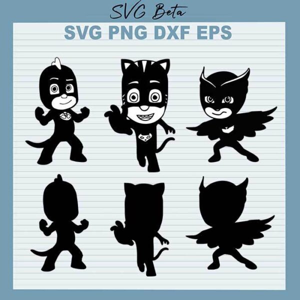 PJ Mask Owlette Catboy svg