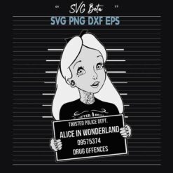 Alice In The Wonderland Twisted Police Dept svg