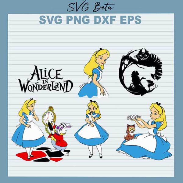 Disney Alice in the wonderland svg