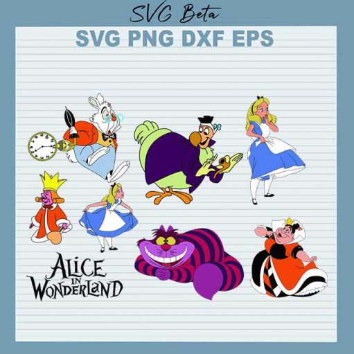 Alice In The Wonderland Character svg