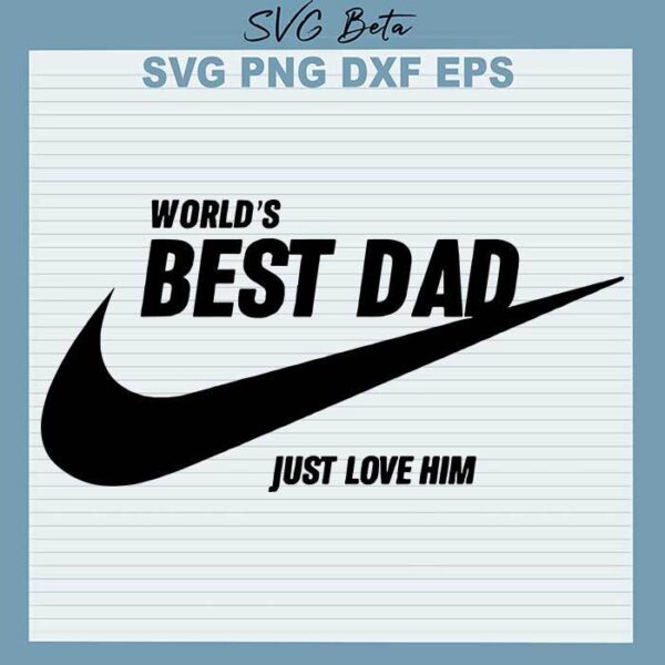 World best dad nike logo SVG