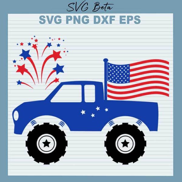4th of July Truck svg