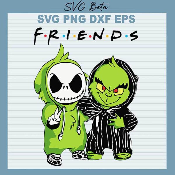 Grinch And Jack Skellington Friends svg