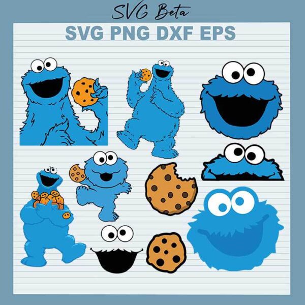 Cookie Monster Sesame Street svg