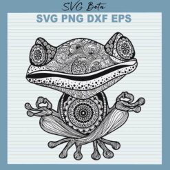 Yoga Namaste Mandala Frog svg