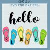 Hello Summer Flip Flops Svg