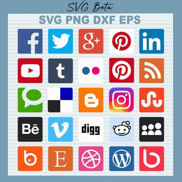 Social Media Icon Bundle SVG